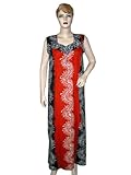 Cotton Caftans for Womens Kaftan Sleeveless Red Black Womens Evening Wear Cotton Caftans for Womens Kaftan Sleeveless Red Black Womens Evening Wear