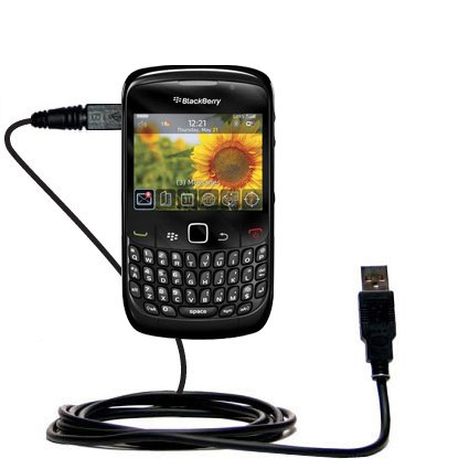 Classic Straight USB Cable for the Blackberry Curve 8500 with Power Hot Sync and Charge capabilities - uses Gomadic TipExchange Technology