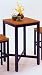 Bar Table with Oak Veneer Top in Black Home Styles 88-5983-35