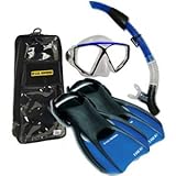 US Divers Travelers Captain 2 LX Snorkel Set (mens 7-10) Men's 7-10
