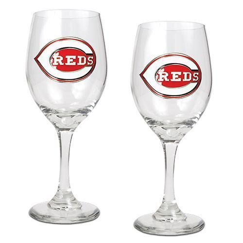 Cincinnati Reds MLB 2pc Wine Glass Set - Primary Logo