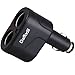 Daffodil CAP102 Car 12V Power Socket Splitter / Dual Cigarette Lighter Adaptor / In-car Multicharge Double Plug 2 Outlets