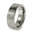Grooved Polished Tungsten Carbide Ring (8.0mm) - Sizes 8 - 13