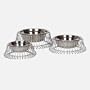 Unleashed Life Castro Platinum Mid Century Modern Dog Bowl, Small