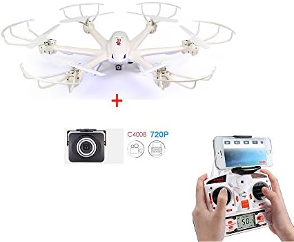 Drone with 1 megapixels FPV Camera Controlled By Smartphone 6 Axis Rc Quadcopter with Camera - White