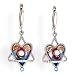 Judaic Star and Heart Earrings