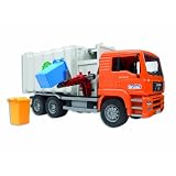 Bruder Toys Man Side Loading Garbage Truck Orange
