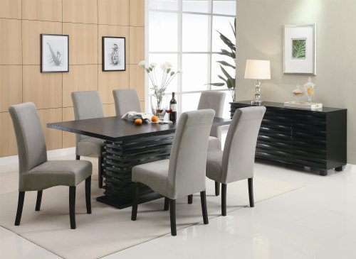7pc Dining Table and Black Finish