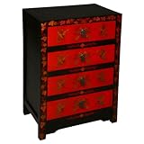 Asian Butterfly Dresser-Gold/Red