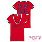 Boston Red Sox Victoria's Secret PINK&Atilde;&macr;&Acirc;&iquest;&Acirc;&frac12; V-Neck Ringer Tee