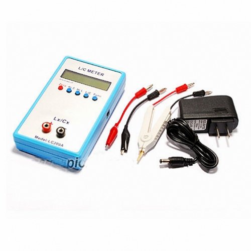 L/C Meter LC200A Inductance Capacitance Multimeter 5V Power Supply + SMD Test Clip