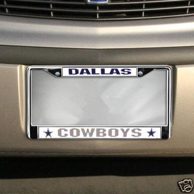 Dallas Cowboys License Plate Frame (Chrome Metal)