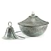 Good Directions 206CHV1 Medium Verde Copper Oil Table Lamp with Snuffer Cap, Hammered Blue Finish