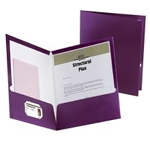 Oxford 5049526 Metallic Two-Pocket Folders, Purple, 25/Box
