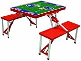 NFL New York Giants Football Field Design Portable Folding Table/Seats, Red