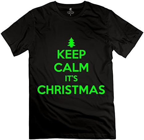 Custome Cool Mens Slim Fit T-shirt/keep Calm Its Christmas