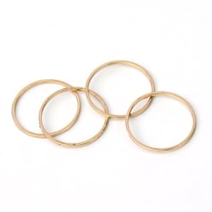 RHX 4PCS One Set Urban Gold Stack Plain Above Knuckle Ring Band Midi Finger Tip Ring