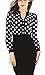 Lovaru Women's Casual Slim Elegant Party Vintage Polka Dot Print Dresses