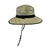 Mens UPF 50 Wide Brim Natural Straw Lifeguard Outback Sun Hat