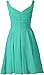 ANTS Women's Elegant V-Neck Chiffon Bridesmaid Dresses Short Cocktail Party Dress