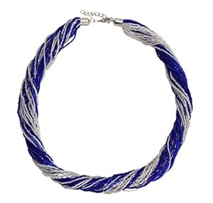 MURANO Bijoux Colliers Verre de Murano Feuille d'Argent 925 R&eacute;alis&eacute;