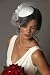 Ivory Elegant Bridal Hat with Bird Cage Face Wedding Veil