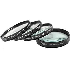 Digital Concepts 1 2 4 10 Close-Up Macro Filter Set with Pouch (55mm)