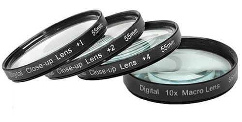Digital Concepts 1 2 4 10 Close-Up Macro Filter Set with Pouch (55mm)