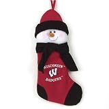 Wisconsin Badgers NCAA Snowman Holiday Stocking (22)