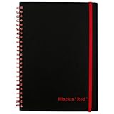 UPC 870875000081 product image for Black n' Red Twin Wire Poly Cover Notebook, 8-1/4 x 5-7/8 Inches, Black, 70 shee | upcitemdb.com
