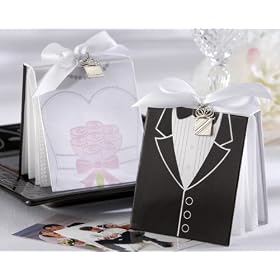 "Side by Side" Bride-and-Groom Photo Album Favors - Baby Shower Gifts & Wedding Favors