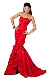 Jovani 8310, Strapless Hourglass Dress With Tiered Train