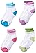 Hanes Ultimate Girls' 4-Pack Low-Cut Ankle Socks, Assorted, Small
