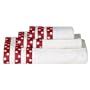Dots Bath Towels - Red (Set of 3)