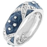 Blue Enamel With Silver Polk A Dots And X Eternity Promise Ring (Size 5,6,7,8,9,10) 41HesUyHKqL. SL160 Blue Enamel With Silver Polk A Dots And X Eternity Promise Ring (Size 5,6,7,8,9,10)