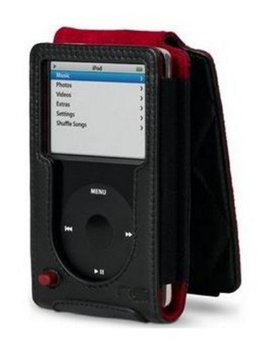Belkin Kaiser Napa Leather Flip Case for iPod 5G - 5.5G (Black and Red) Belkin Kaiser Napa Leather Flip Case for iPod 5G - 5.5G (Black and Red)
