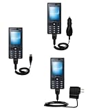 Deluxe Kit for the Sony Ericsson K818c includes a USB cable with Car and Wall Charger - Gomadic Brand w/ TipExchange Technology