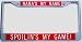 Gift for Nana - License Plate Frame Nana's My Name- red