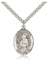 St. Christina the Astonishing Medal, Sterling Silver, Large, Quarter Size