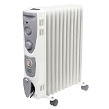 Prem-I-Air 2.5kW Oil Filled Radiator with Adjustable Thermostat, 3 heat settings & 24 Hour Timer