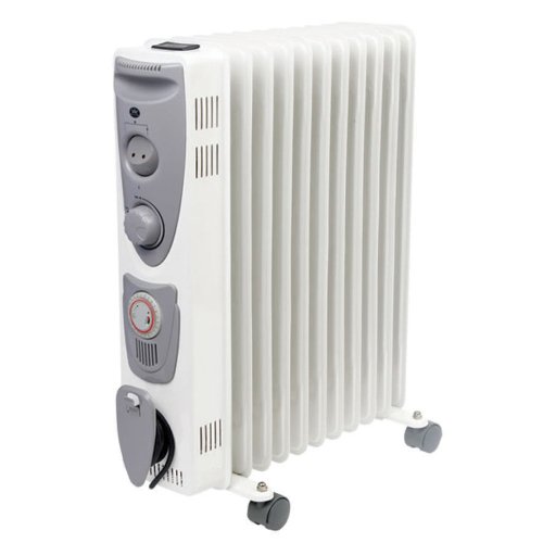 Buy Prem-I-Air 2.5kW Model EH1364 11 Fin Oil Filled Radiator with Adjustable Thermostat, 3 heat settings & 24 Hour Timer Promo Offer