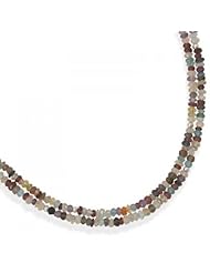 MMA Silver - 16 inch+2 inch Double Strand Faceted Gemstone Necklace