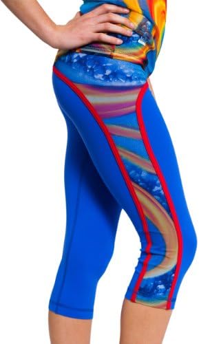 Blue Tights Comfort Fit Workout Clothes SUPPLEX Fabric Unique Design Sara Crave