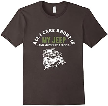 Men's All I care about is My Jeep T-Shirt 2XL Asphalt