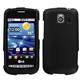 MyBat LG Vortex Lizzo Ruberized Phone Protector Cover - Black