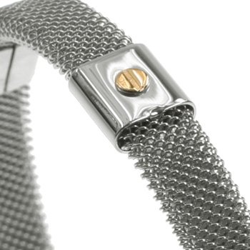 Click here to buy 316L Stainless Steel Bracelet cuff bracelet with 18k gold. Width: 63mm by ToltecTraders.com.
