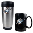 Washington Wizards NBA Stainless Steel Travel Tumbler & Black Ceramic Mug Set - Primary Logo by Great American Products