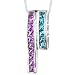 Sterling Silver 2.50 carats total weight Princess Cut Amethyst and London Blue Topaz Slider Pendant Necklace