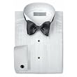 Neil Allyn Wing Collar, 1/8" Pleated, Poly/Cotton with Convertible Cuffs/Placket Tuxedo Shirt