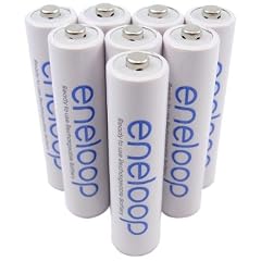 8 x Sanyo Eneloop Micro Akkus Batterien AAA in speziellen Weiss - More Power + Transportschutzboxen